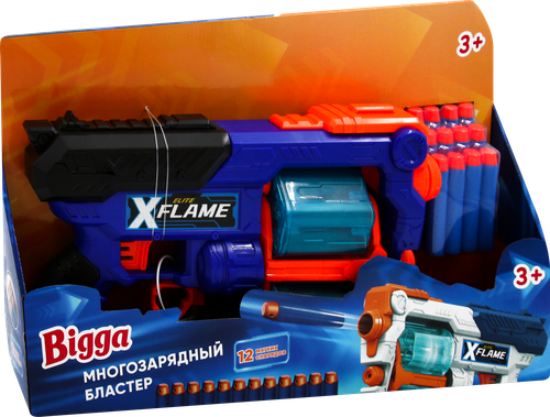 

Набор игровой Bigga Бластер с мягкими снарядами, 13 предметов