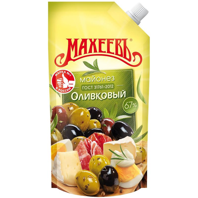 

Майонез Махеевъ Оливковый 67%, 190 г