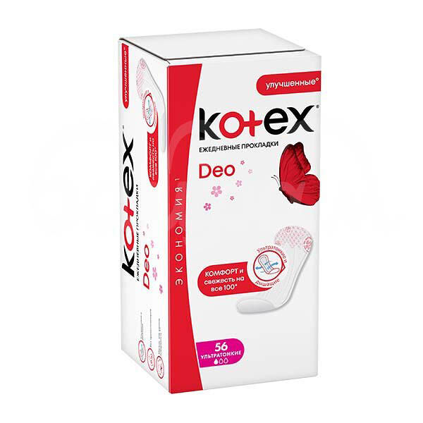 Прокладки Котекс Део 56шт Ультратонкие Ежедневные