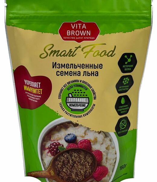 Семена льна Vita Brown измельчённые