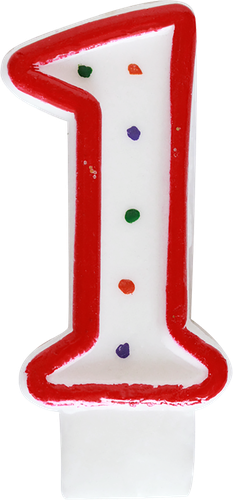 

Свеча ХАМЕЛЕОН Цифра 1, высота 7,6см