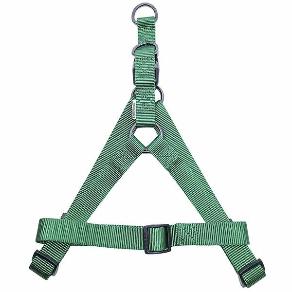 Шлейка для собак GREAT&SMALL 25мм (обхват 65-85см) зеленая