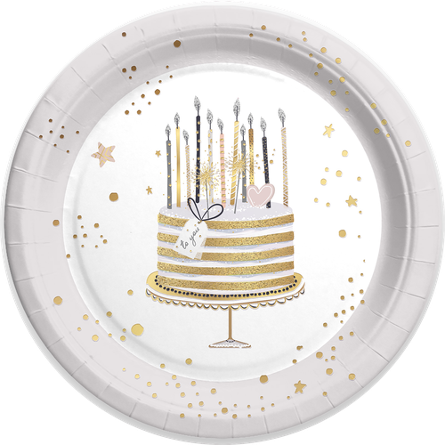 

Тарелки одноразовые Party 23 см бумажные, с тиснением, 6 шт, дизайн в ассортименте