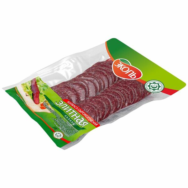 Колбаса Эколь Элитная Халяль сырокопченая категории Б, 150г