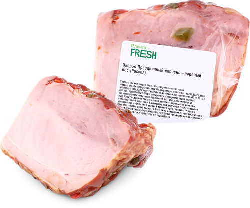 Окорок Лента Fresh Праздничный копчено-вареный до 300г