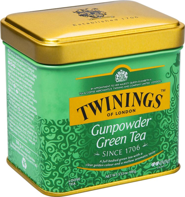 

Чай зеленый Twinings Gunpowder листовой, ж/б