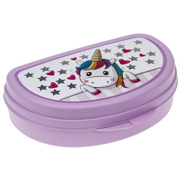 Бутербродница Единорог, 15х10 см, пластик