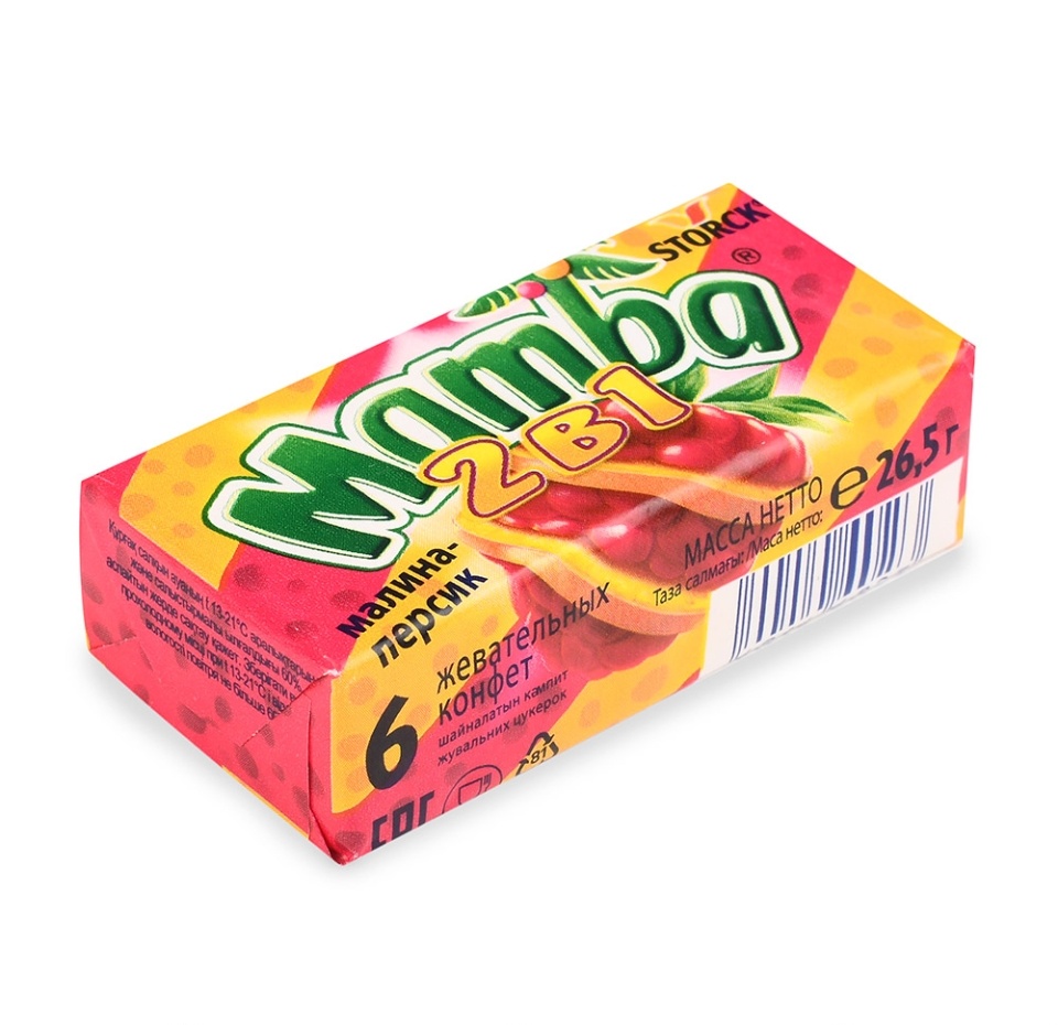 

Жевательные конфеты 2в1, Mamba 26г