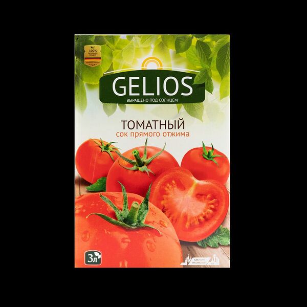 Сок Gelios томатный прямого отжима 100% 3 л