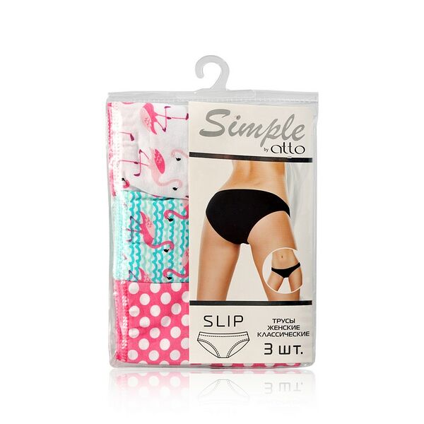 Женские трусы Atto Simple TK-20, L, 3 шт