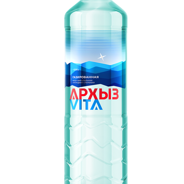 Вода минерал газ Архыз Vita 1.5л. ПЭТ