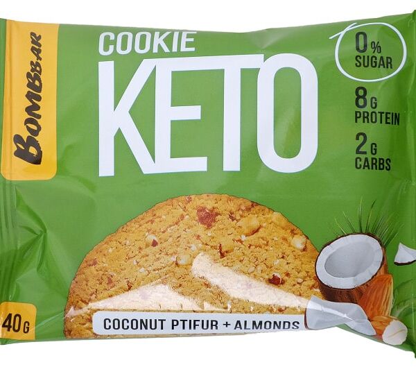 Печенье Bombbar Keto неглазированное Кокосовый птифур и миндаль 40г