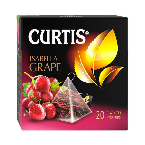 Чай Curtis 20 пир*1.8 г изабелла грейп черный