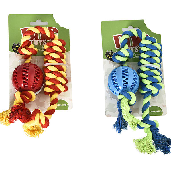 Мяч для чистки зубов на веревке, в ассортименте