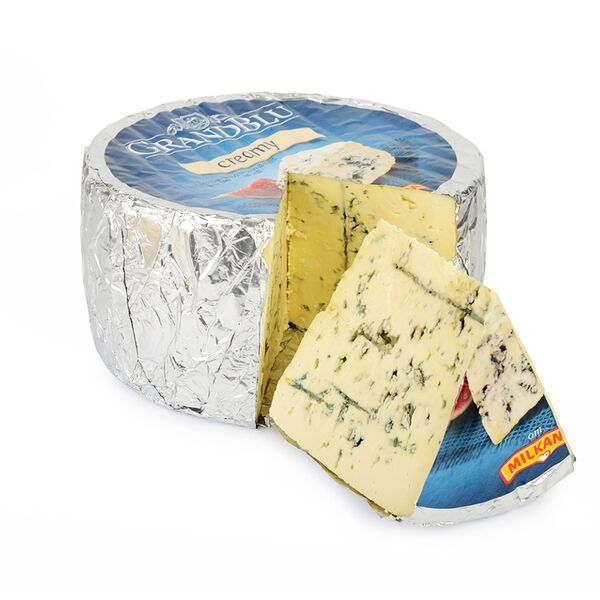 Сыр с голубой плесенью Grandblu 56% Сливочный, вес