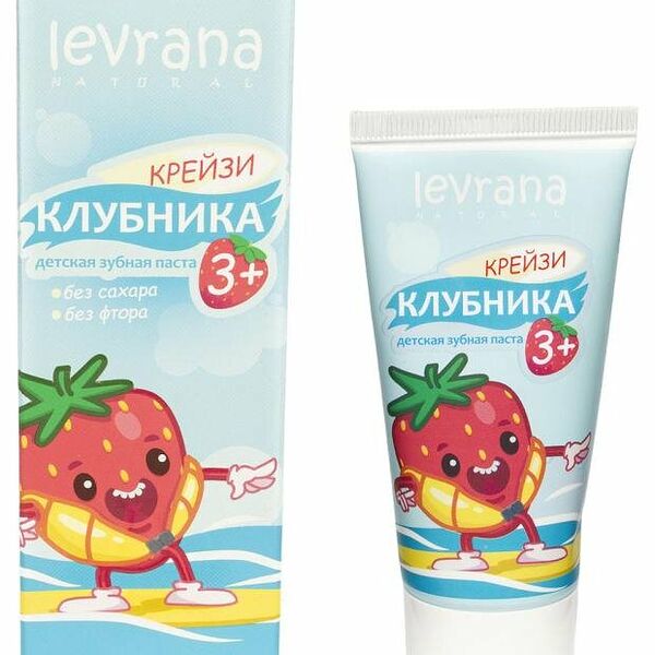 Детская зубная паста Levrana со вкусом клубники 3+