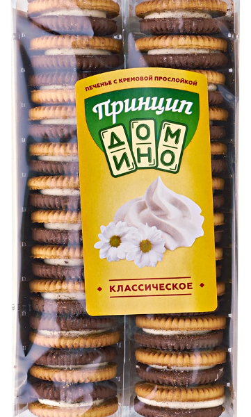 Печенье Томский кондитер Принцип Домино Классическое с кремовой прослойкой 400 г
