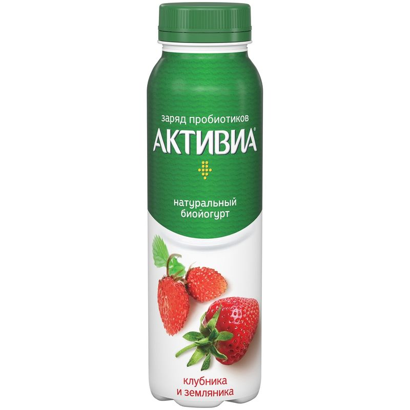 

Йогурт Активиа питьевой натуральный Клубника-Земляника 2% 260 г
