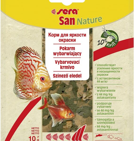 Корм для рыб Sera San основной для улучшения окраски 10г