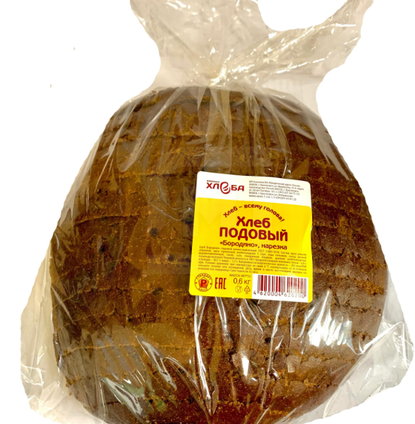 Хлеб Фарбика хлеба Бородино подовый в нарезке