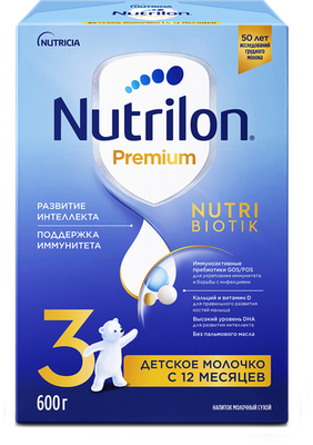Смесь Нутрилон (Nutrilon) молочная Премиум 3 с 12 месяцев 600 г