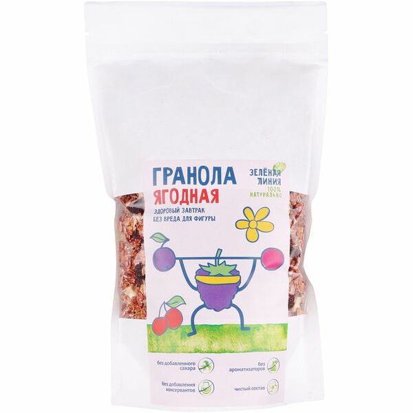 Гранола Ягодная Зелёная Линия, 300г