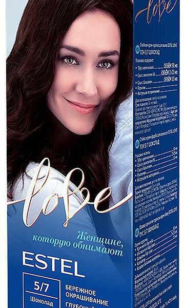 Стойкая крем-краска для волос Estel Love тон 5/7 Шоколад