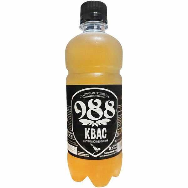 Квас 988 нефильтрованный неосветленный, 500 мл