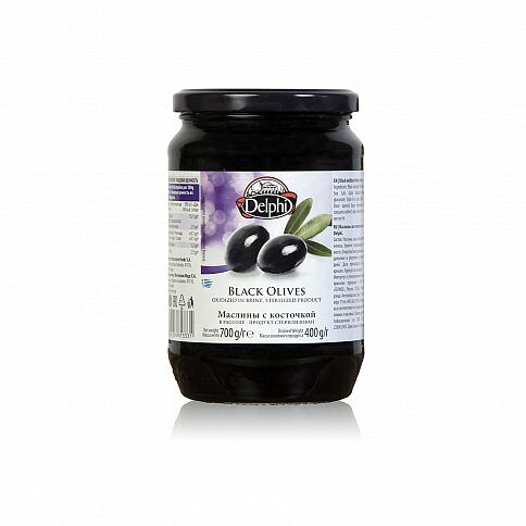 Оливки Delphi черные без косточки в рассоле