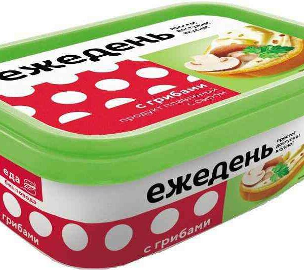 Продукт плавленый с сыром Ежедень с грибами 55%