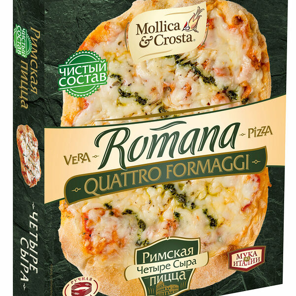 Пицца Mollica&Crosta Римская 4 сыра замороженная