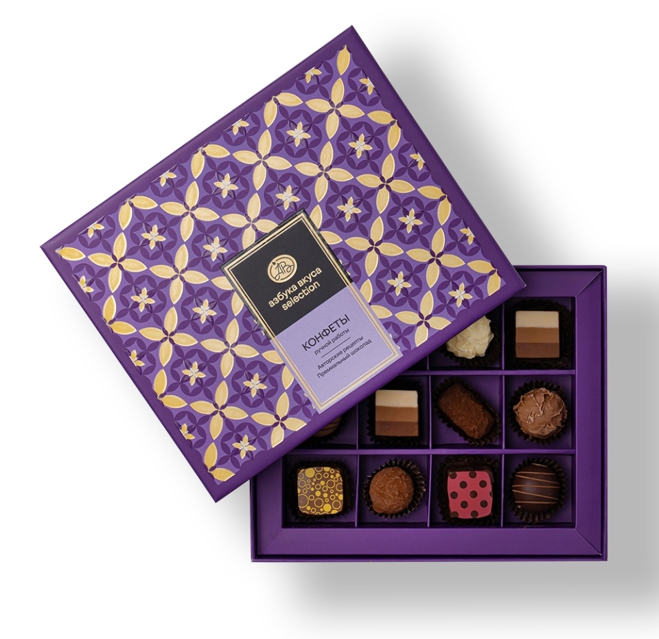 

Коллекция шоколадных конфет ручной работы, «Азбука вкуса Selection», 12 шт., 160 г, Россия