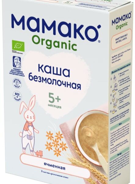 Каша Мамако Organic ячменная безмолочная быстрорастворимая с 5 месяцев 200г