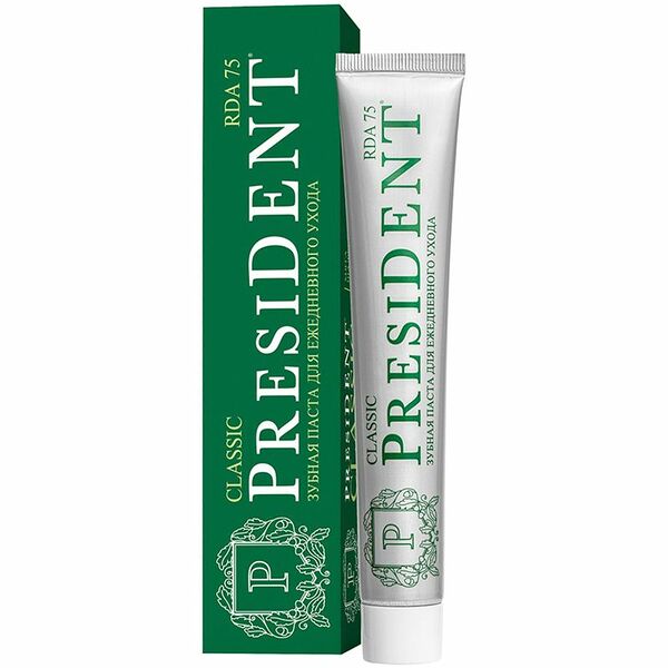 Зубная паста для ежедневного ухода President Classic 75 мл