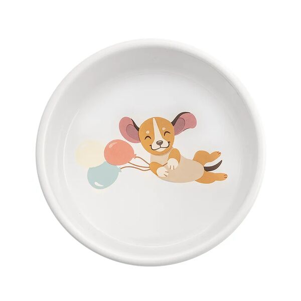 Миска для щенков белая керамика