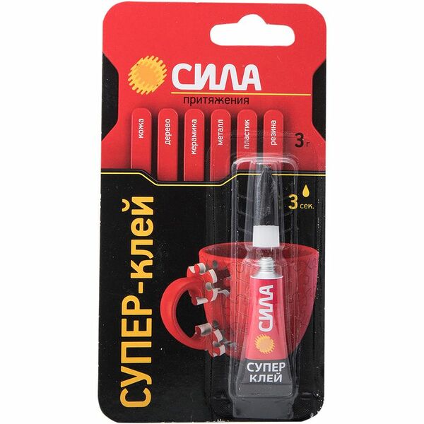 Супер-клей СИЛА SBL1-3 Сверхпрочный