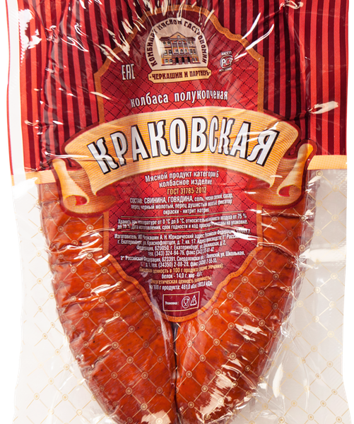 Колбаса полукопченая Черкашин и ПартнерЪ Краковская