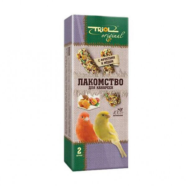 Палочки Triol Original с фруктами и мёдом для канареек (2 шт)