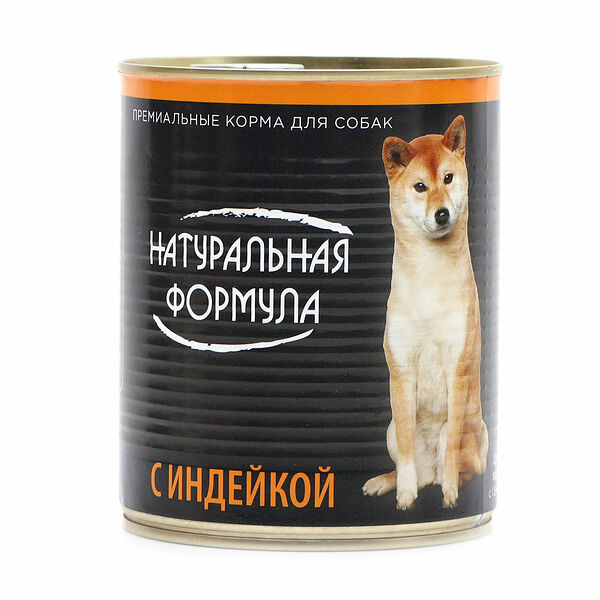 Корм консервированный для собак с индейкой ТМ Натуральная формула