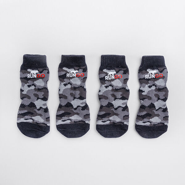 Носки удлиненные для собак, L, серый камуфляж