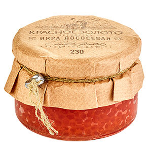 Икра горбуши зернистая лососевая Красное Золото, 230г