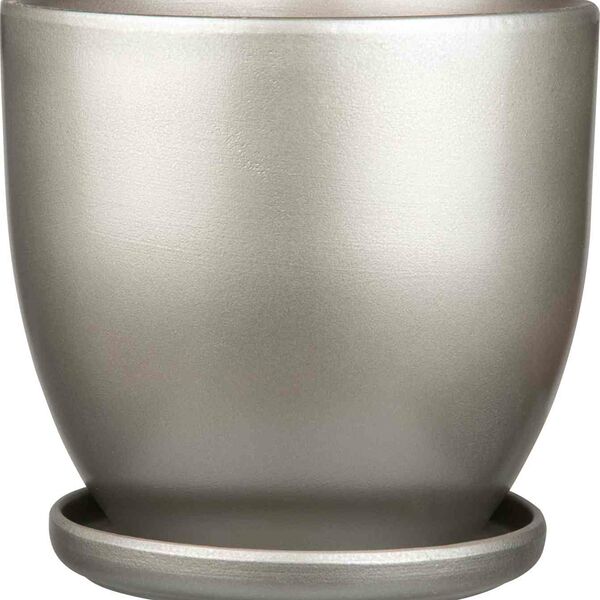 Горшок керамический с подставкой Бутон BH-46-3 цвет: темно-серый