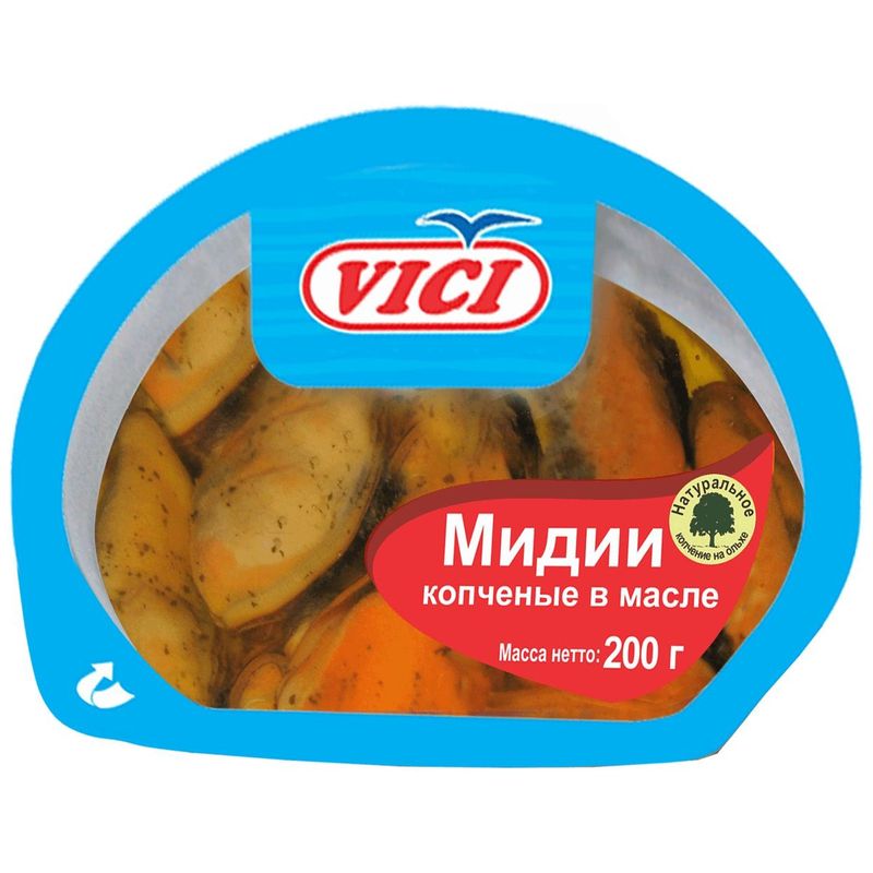 

Мидии в масле Vici Любо есть копченые 200 г