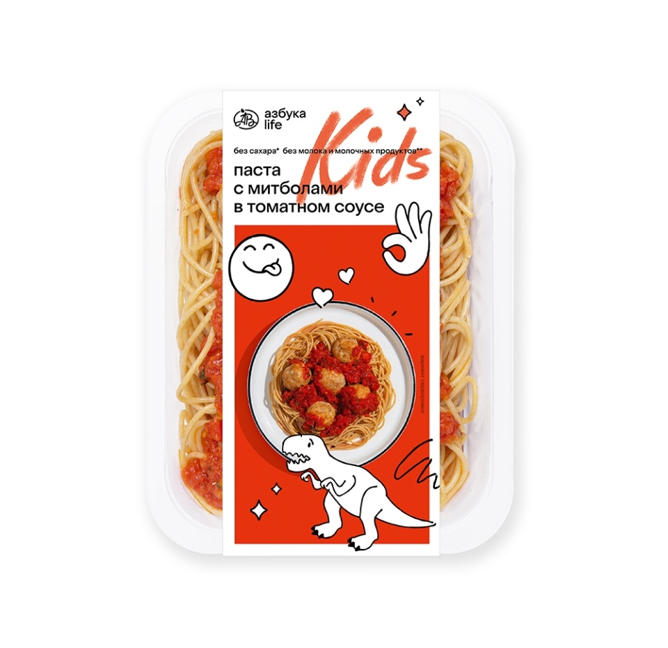 

Паста Азбука Life Kids с митболами в томатном соусе, 290 г