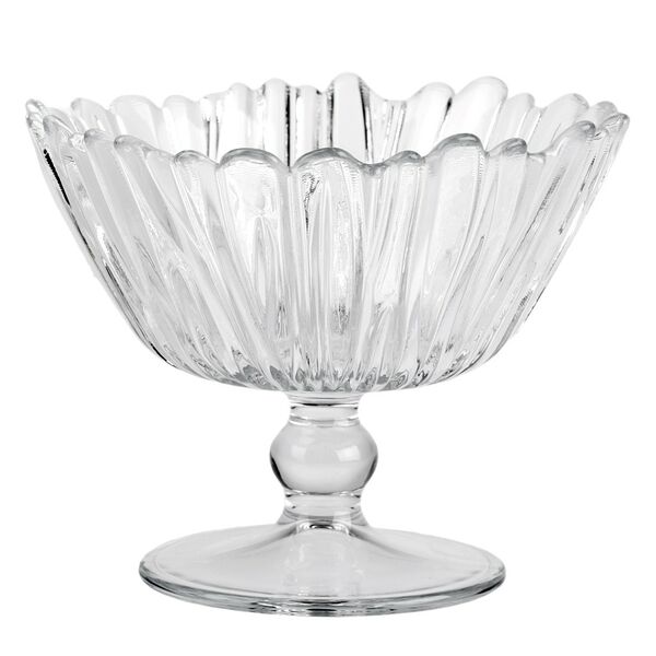 Конфетница на ножке Аврора, 14 см, стекло