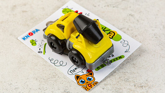 Машинка Бетономешалка, 10 см.