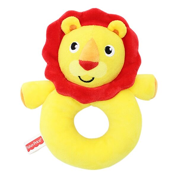 Погремушка-колечко Fisher Price Львенок, развивающая Мягкая Игрушка для Детей 0+