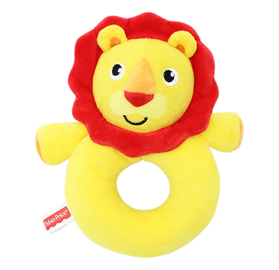 

Погремушка-колечко Fisher Price Львенок, развивающая Мягкая Игрушка для Детей 0+