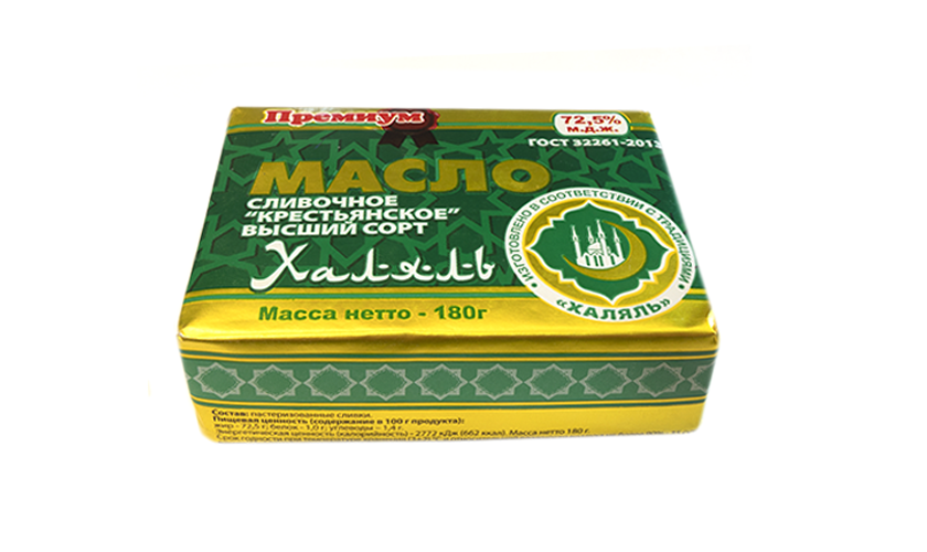 

Масло сливочное фермерское халяль ТМ Красава