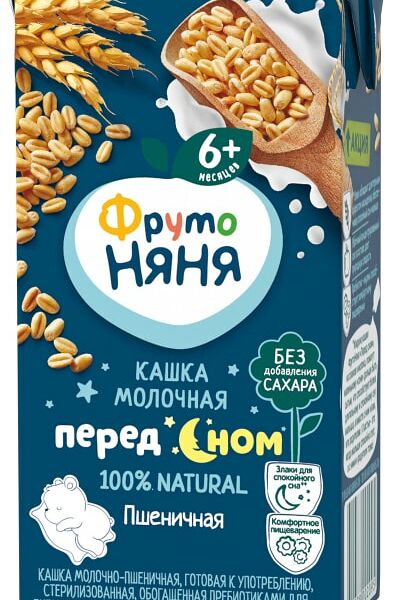 Каша ФрутоНяня Молочно-пшеничная с 6 месяцев 200мл